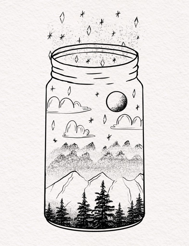 jar, moon, mountain-6936032.jpg